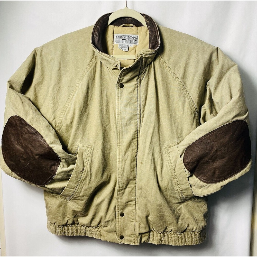 Vintage Current Editions Men’s Winter Jacket Size XL  With Leather Patches